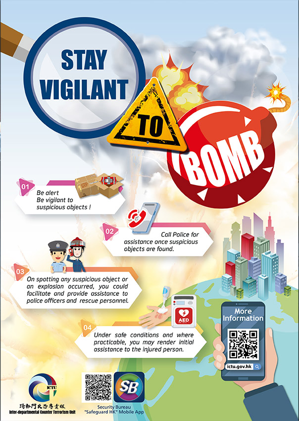 “Stay Vigilant to Bomb” Poster